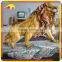 KANO4828 Popular Life-Szie Violent Fiberglass Lion Statue For Sale