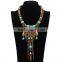 New Arrive Women Chunky Statement Necklace Turquoise Tassel Necklace Wholesale