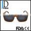 High Quality Zebra Wooden Flat Top Square Wood OEM Sunglasses