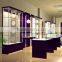 Customized design wood glass jewelry kiosk showcase