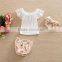 Organic cotton baby clothes short infant b clothing customer printing baby romper