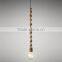 New Edison Vintage Retro Wooden Fixture Pendant Light Colorful Fabric Cable Lamp