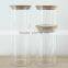 China supplier high borosilicate glass jar with wooden lid OEM 1200ml N6453