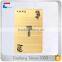 Custom printed brushed credit card size standard gold stainless steel metal business card