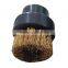 brass wire mini hair brush with plastic handle