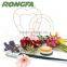 decorating flowers double ring heart shape metal wire frames