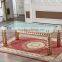 Stainless steel frame adjustable event glass dining table