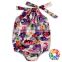 Wholesale girl clothing smock bubble baby girl romper florals inftant toddler clothes baby cotton romper