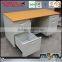 OA-6S L shape fashional office desk with wooden desktop and steel cabinet