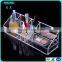 Two tiers acrylic cosmetic display with drawers to holder cosmetic brush,nail