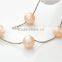 6-7 mm pink freshwater pearl necklace and bracelet sets