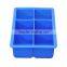 novelty large 6 cavities ice blocks silicone materail tray ice cube mold