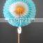 mixed colours big honeycomb fan decoration cocktail sticks