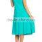 Korea Fashion Wholsale Clothes SOLID SLEEVELESS A LINE Midi Dresses 2017