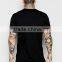 2016 Guangzhou High Quality Custom Short Sleeve O-Neck Black Mens 100% Cotton Breathable Regular Fit Casual Plain Dyed T-Shirt