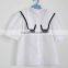 Design Clothing Manufacture in China Teen Girl Clothing Set With Navy Piping