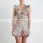 Retro flutter frill crop top and lace shorts vintage lady garments
