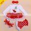 Custom-made Christmas party dresses for newborn baby girl boutique clothing sets