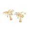 Zinc Based Alloy Connectors Palm Tree Gold Plated