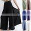 Womens Black Thai Silk Wrap Pants/Fisherman Sarong Harem Yoga Trousers Wide Leg