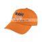 Curved brim unstructured 6 panel baseball hat