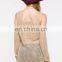 Fashion women open knit long sleeves cold shoulder pullover sweater