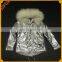 Genuine Raccoon Fur Jacket Whollesale Women Tops Parka