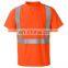 Safety Orange Lime Microfiber T-Shirt Policy Safety T-shirt Reflective Safety Short Sleeve T-Shirt HIGH VIZ