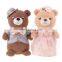 Wholesale Bride & Groom Plush Couple Teddy Bear New Wedding Valentine Gift Stuffed Soft Bear Plush Toy