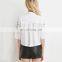 women set up shirt white printing short sleeve shirt button down short sleeve shirt