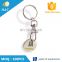 Coin size keychain trolley coin keyring