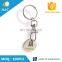 Coin size keychain trolley coin keyring