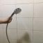 2 spray green chrome colour hand held shower set blister packing with hose and bracket