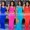 2020 New Arrivals Women Solid Color U-Neck Casual Dresses Ladies Bodycon Long Dresses Women Summer Dresses