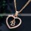 2020 Fashion Custom Heart Initial Rhinestones Letter Name Choker Necklace For Women Pendant Jewelry