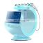 Newest cool Blue Magic Mirror Skin Analyzer RF Face Lifting Skin Scrubber Oxygen Sprayer Facial Deep cleaning Machine