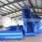 Thel Inflatable Tall Corkscrew Water Slide Commercial Blue Marble Curve Inflatable Slide With Pool