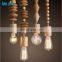 restaurant indoor nordic wooden decorative modern pendant lamp chandelier lighting