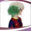 Cheap Italy flag multi color football sports fan wigs