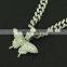 Hot Sale Bling Necklaces Tennis Chain Alloy Rhinestone Butterfly Tennis Choker Necklace Women Jewelry
