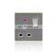 BAIJIANG 86 UK/EU Standard Wall Socket With Switch 16A Dermatoglyph Ultra-Thin Sockets And Switches Electrical Child Protection