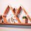 Large Handmade Wood Wall Mounted Mountain Shape Shelf Home Decorative Floating Shelves 72x35x9cm