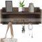 Wholesale Custom Logo Natural Wood Wall Mounted Key Holders With Multifunctional Storage Decorative Floating Shelve