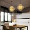HUAYI Factory Wholesale Southeast Asian Style Indoor Bedroom Hanging Handmade Bamboo E27 5W LED Pendant Light