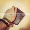 guangzhou supplier vintage cowhide leather men's wallet driving license bifold short wallet