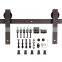 Good Quality new Design Sliding Barn Door Hardware Flat Track Sliding Door System in Satin Black