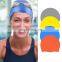 Factory wholesale custom waterproof long hair silicone swim cap silicone swimming caps for women