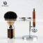 Resin Chrome Laser Engrave logo Private Label Skincare Double Edge Straight Handle Face Shaving safety razor set