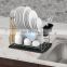 Amazon Hot Sell 2-Tier Dish Rack with Drainboard for Kitchen Counter