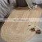 High Quality Oval Brown Woven Seagrass Rug Straw Floor Mat Carpet Vietnam Supplier